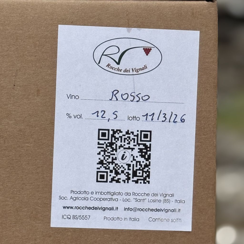 Vino Rosso Bag in box 